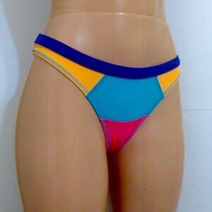 NWT Roxy Color Block Cheeky Bikini Bottoms Size Small